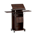 **Technische titel in het Nederlands: Mobiele verhogende bureau met houten afwerking**